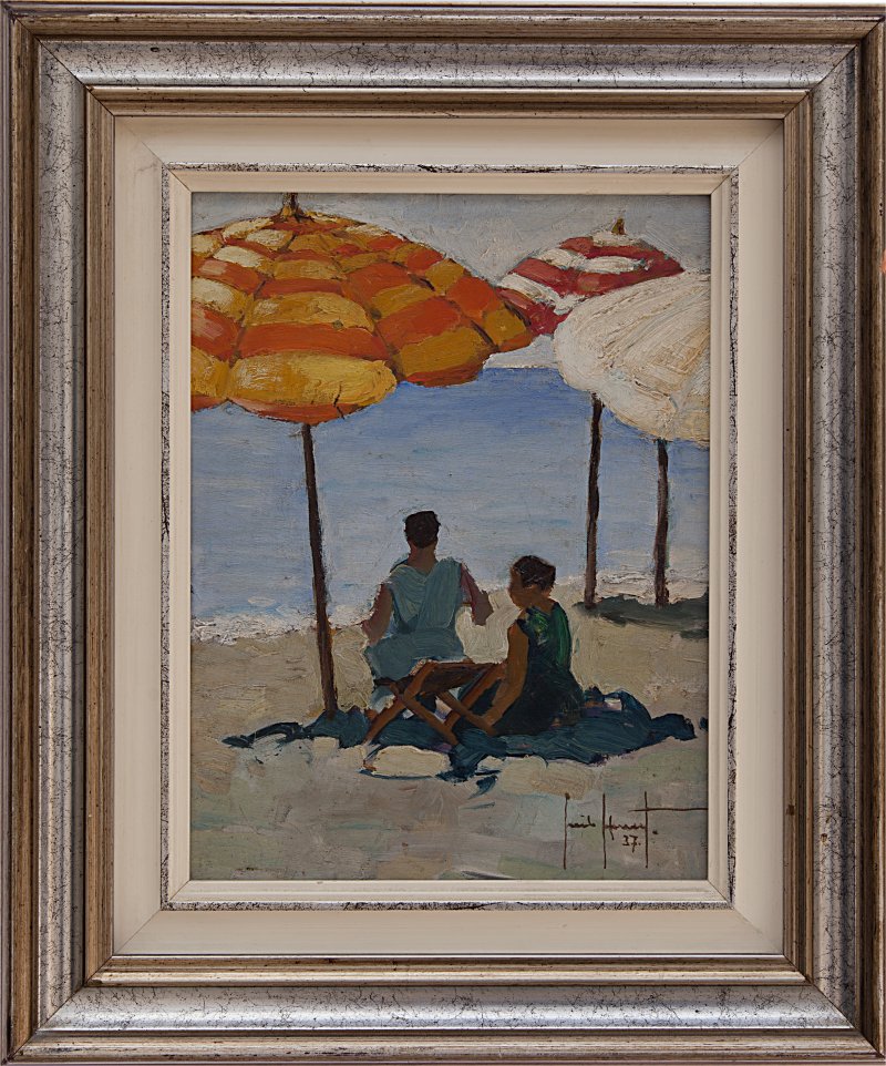 guido hanset: Bagnanti a Camogli